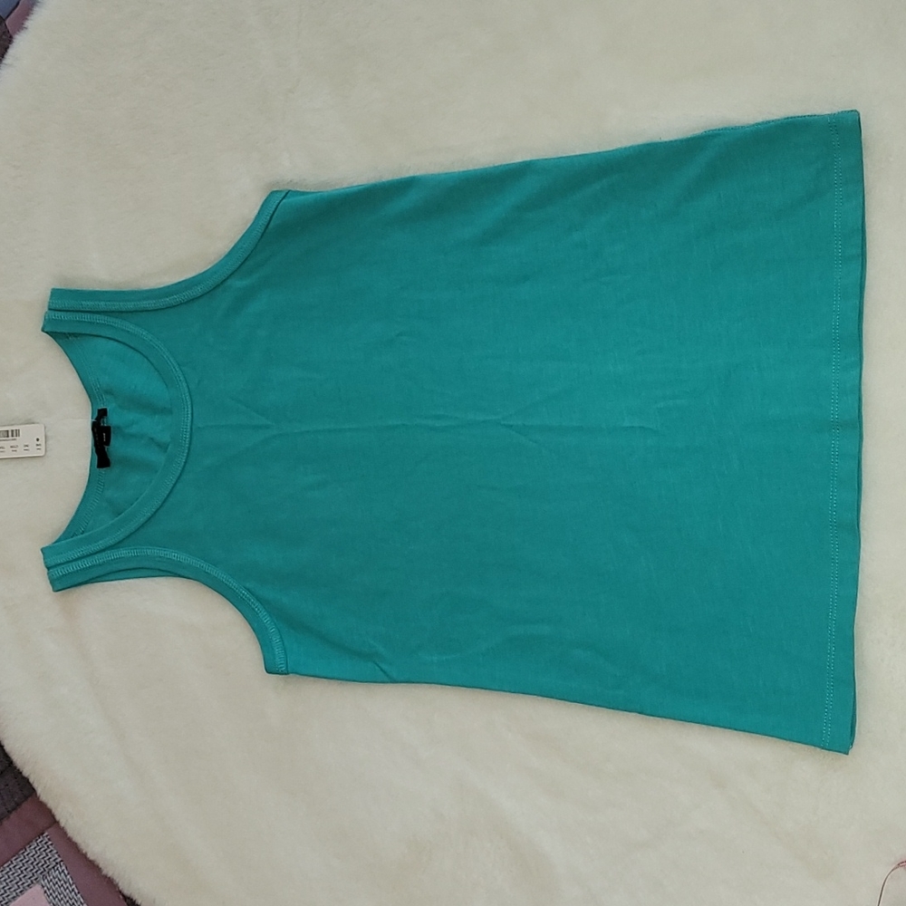 NWT J Crew Blue 100% Cotton Basic Casual Summer Athleisure Tank Top XXS